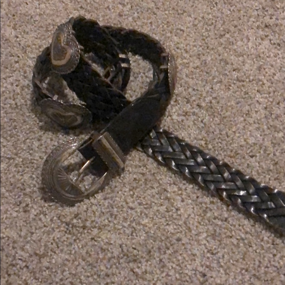 Vintage Old stock Brighton braided concho belt.